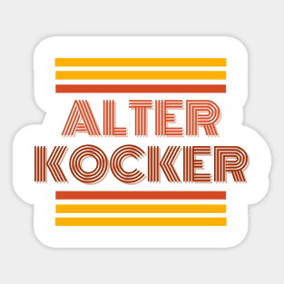 Alter Kocker, Funny Yiddish Term for Old Person Sticker